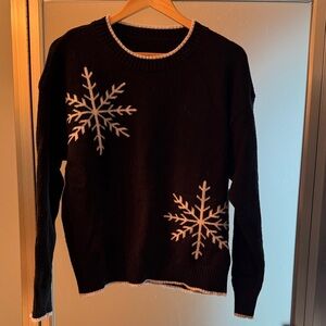 Black Snowflake Sweater